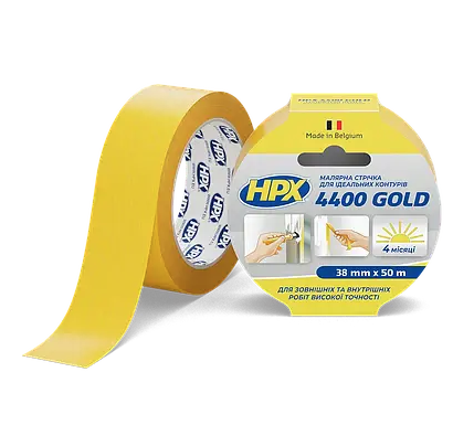 Малярна стрічка HPX4400 38мм х 50м помаранчева - Фото 1 Малярна стрічка HPX4400 38мм х 50м помаранчева - зображення 1