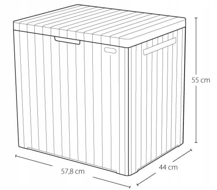 Садовий ящик стіл для зберігання речей City Storage Box 113L графіт 246941 - изображение 6