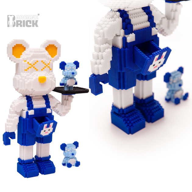 Конструктор 3д "Blue Chef Mouse" 47 см для дорослих і дітей збірний блоковий magic blocks інтер'єрний 3D конструктор мишка - зображення 2