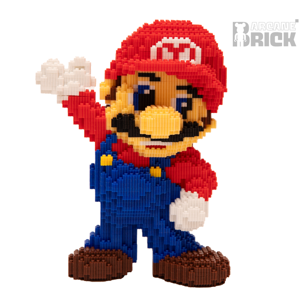 Конструктор 3д для дорослих "Red Mario" 29 см збірний блоковий Magic Blocks для дітей інтер'єрна арт фігурка супер маріо - зображення 2