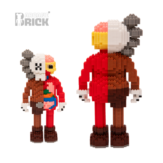 Конструктор 3д для взрослых и детей ArcaneBrick "Kaws Dissected" 35см сборный блочный конструктор в форме 3D дизайнерская фигурка - изображение 2