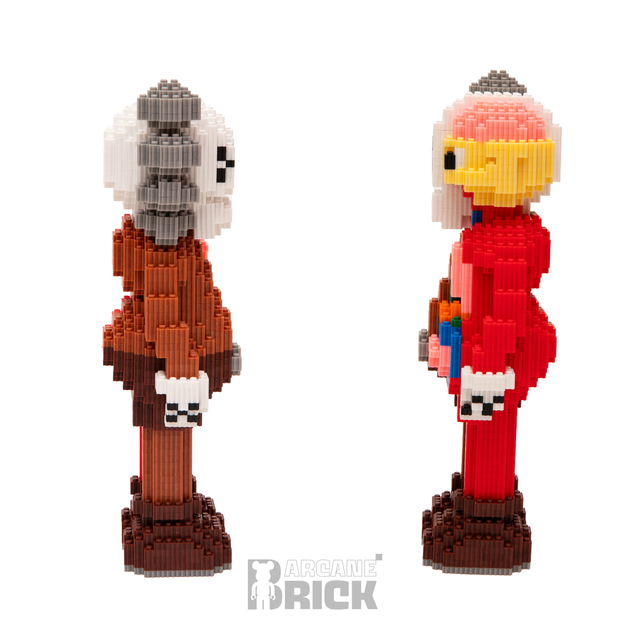 Конструктор 3д для взрослых и детей ArcaneBrick "Kaws Dissected" 35см сборный блочный конструктор в форме 3D дизайнерская фигурка - изображение 3