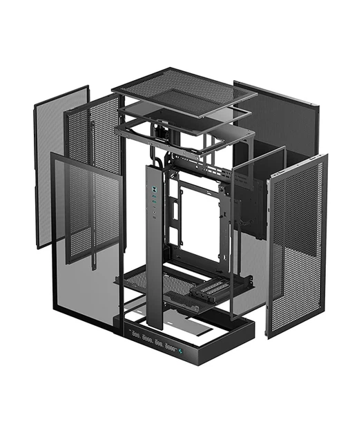 Корпус Deepcool CH270 Digital чорний безБЖ Mini-ITX/Micro-ATX/Micro-ATX(RearConnector),1x3.5"/1х2.5" (CH270 DIGITAL) - зображення 5