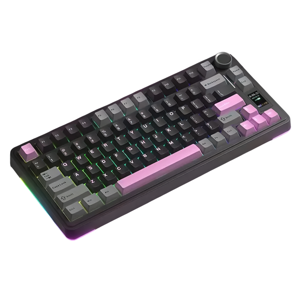 Беспроводная клавиатура AULA S75 PRO 75% игровая RGB с экраном Hot-Swap Bluetooth/2.4G/USB Англ/Укр - изображение 4