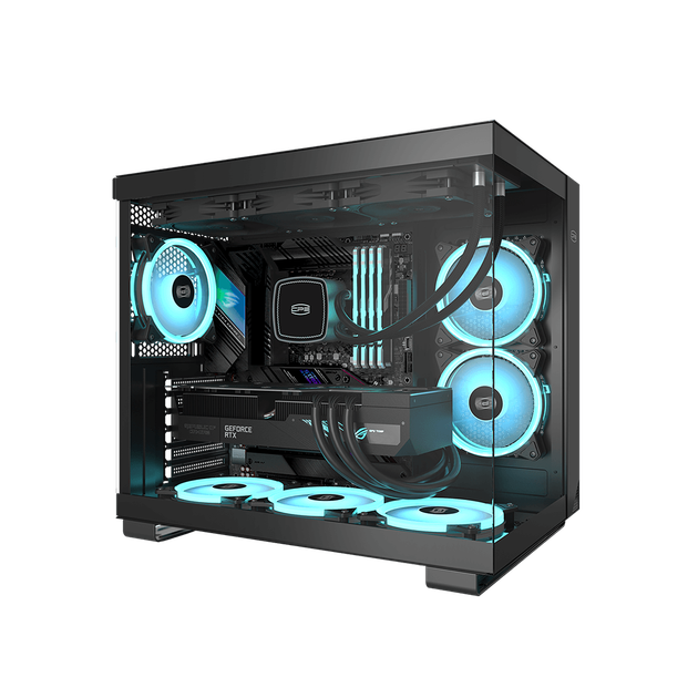 Корпус PcCOOLER CPS C3 T500 ARGB BK чорний ATX/Micro ATX/Mini-ITX без БЖ (LxWxH)415x295x368мм (C3 T500 ARGB BK) - зображення 2