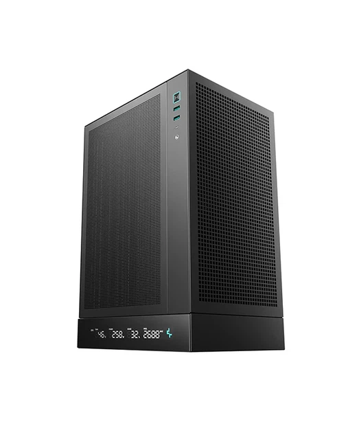 Корпус Deepcool CH170 Digital черный без БП Mini-ITX, 3.5"x1/2.5"(на выбор одно из трех:2.5SSD/3.5HDD/12смвент) (CH170 DIGITAL) - изображение 2
