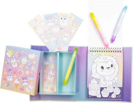 Zestaw do kolorowania Tiger Tribe pastelowych "Kawaii Café" 6-0272 (9341736009518) - obraz 2