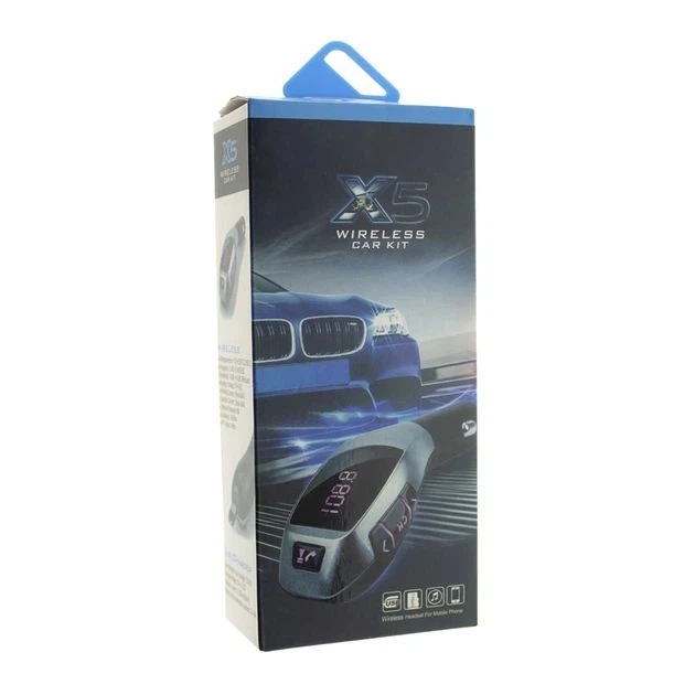 FM-модулятор Bluetooth FM-X5 5524 автомобільний трансмітер у прикурювач hands free модулятор у машину з LED дисплеєм USB зарядка 5V 1A бездротова передача музики з телефону трансмітер для авто 12-24В FM трансмітер Bluetooth для автомобіля - изображение 3