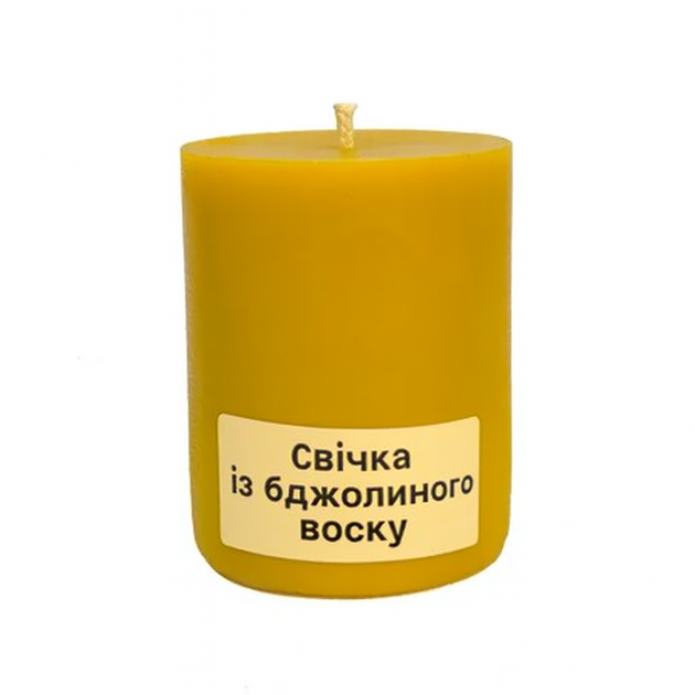Свеча-цилиндр из пчелиного воска 70*75 мм - Фото 2 Свеча-цилиндр из пчелиного воска 70*75 мм - изображение 2