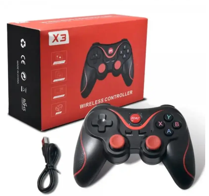 Беспроводной геймпад-джойстик GenGame X3 Bluetooth (С USB-передатчиком и креплением) Black - изображение 2