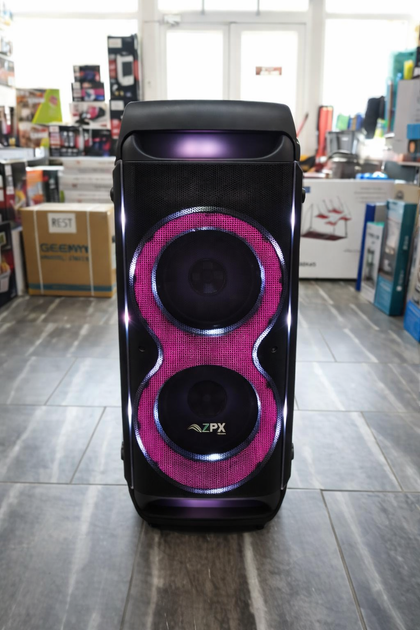Портативная колонка ZPX 1000 Вт 2×10 Bluetooth TWS с микрофоном для караоке, USB, TF, FM, аккумуляторная акустическая система - изображение 2