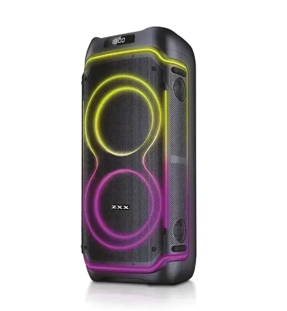 Портативная колонка ZXX с караоке и 2 микрофонами, Bluetooth, TWS, FM, USB, мощный бас, LED подсветка - изображение 6