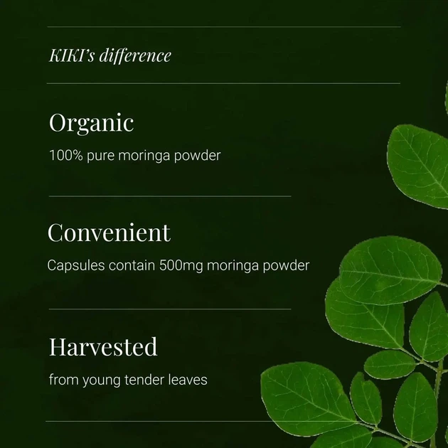 Моринга Kiki Health Organic Moringa Leaf 500 мг 120 капсул (5060018514659) - зображення 4