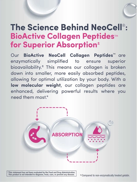 Колаген NeoCell Collagen Peptides + C and Biotin 6000 мг 270 таблеток (16185132627) - зображення 3