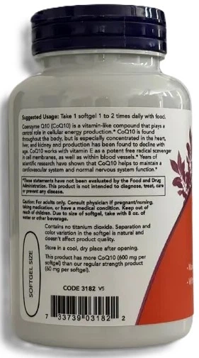 Коензим Q10 Now Foods CoQ10 600 мг 60 капсул (733739031822) - зображення 3