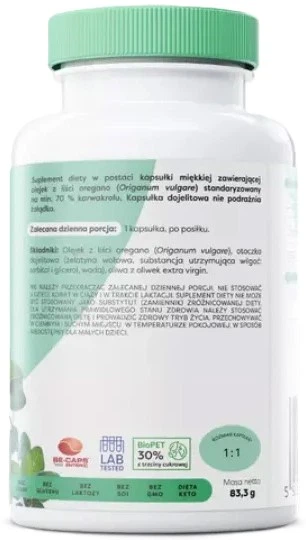 Oregano Osavi Karwakrol 180 mg 120 kapsułek (5904139922330) - obraz 3