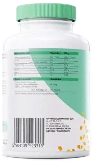 Kozieradka Osavi Kozieradka 550 mg 120 kapsułek (5904139922313) - obraz 2