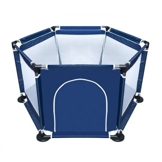 Манеж дитячий Malatec 126х109х65, 5 см темно-синій - зображення 4