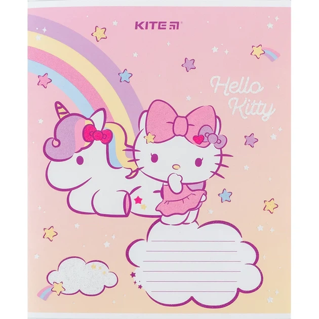 Зошит шкільний 12 аркушів коса лінія Kite Hello Kitty HK24-235-1 - зображення 3