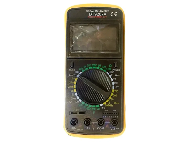 Мультиметр цифровой DT9207A 20A тестер мультиметр с прозвонкой, амперметр вольтметр с щупами - изображение 2