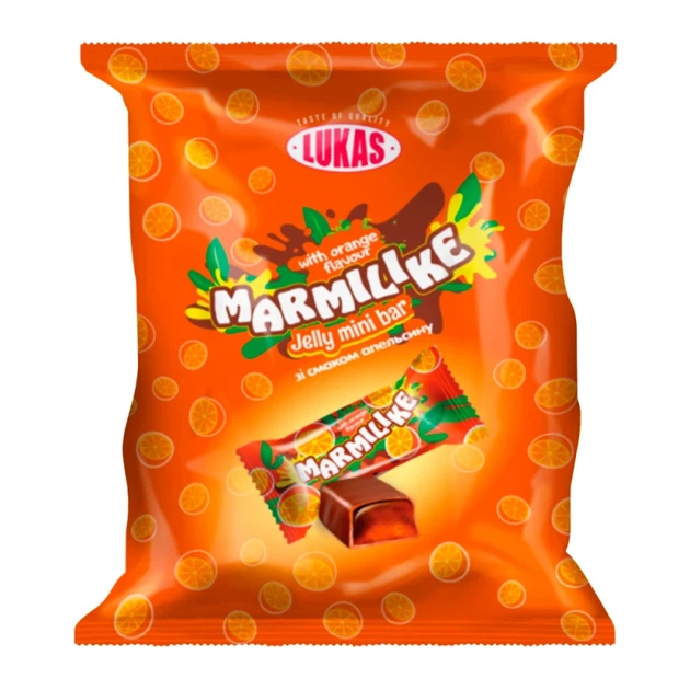 Цукерки LUKAS MARMILIKE зі смаком апельсину 1 кг - Фото 1 Цукерки LUKAS MARMILIKE зі смаком апельсину 1 кг - зображення 1