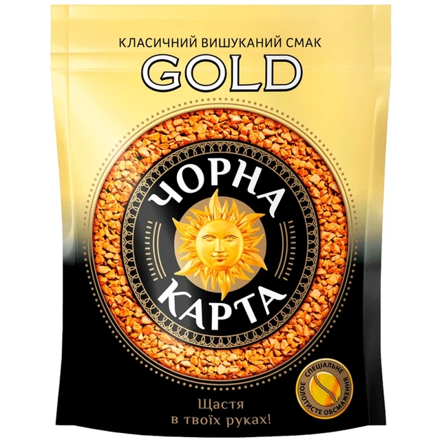 Кава розчинна Чорна Карта Gold 100 г - Фото 1 Кава розчинна Чорна Карта Gold 100 г - изображение 1