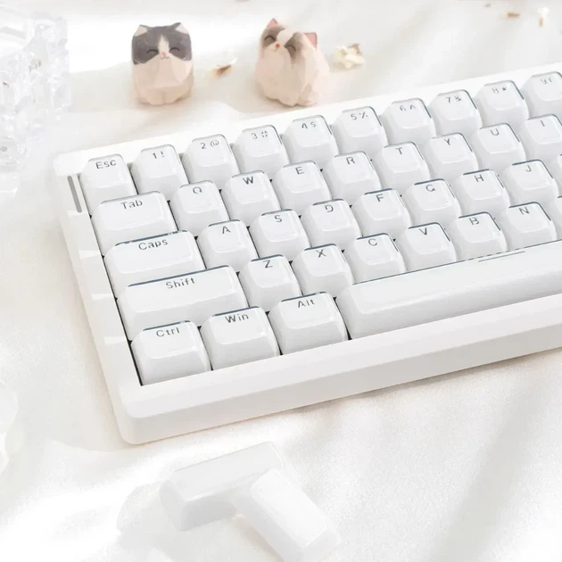 Набір ABS / PC кейкапів Jelly 113 шт White білий колір, гравіювання зверху, глянцеві кейкапи для механічної клавіатури OEM profile - Фото 4 Набір ABS / PC кейкапів Jelly 113 шт White білий колір, гравіювання зверху, глянцеві кейкапи для механічної клавіатури OEM profile - зображення 4