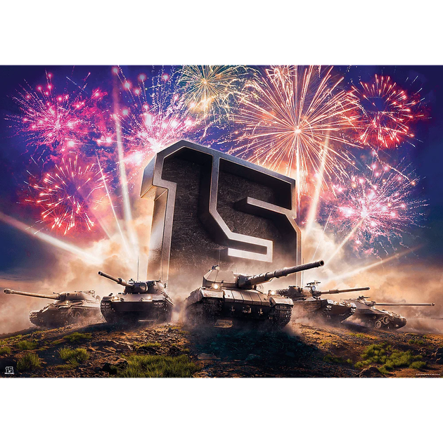 Пазл Trefl: Premium Plus / World of Tanks — 15-річчя World of Tanks (1000 ел.) — 12125 - зображення 2