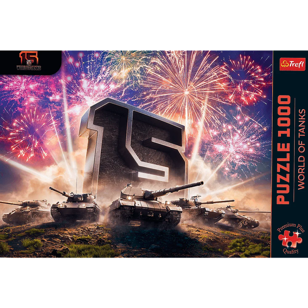 Пазл Trefl: Premium Plus / World of Tanks — 15-річчя World of Tanks (1000 ел.) — 12125 - зображення 3