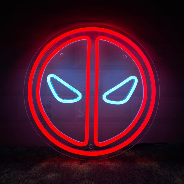 Неоновая вывеска N.F.G. Deadpool Дэдпул 33х33см - изображение 2