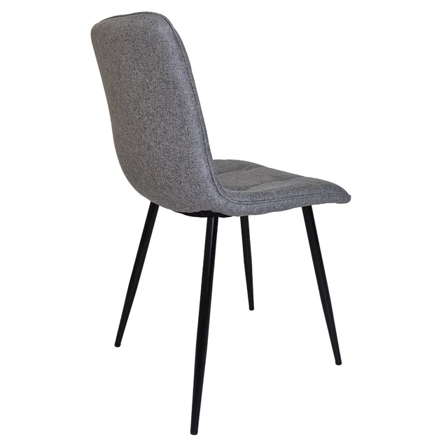 Стул кухонный MIA TEX с черным каркасом/светло-серый Intarsio - Фото 6 Стул кухонный MIA TEX с черным каркасом/светло-серый Intarsio - изображение 6