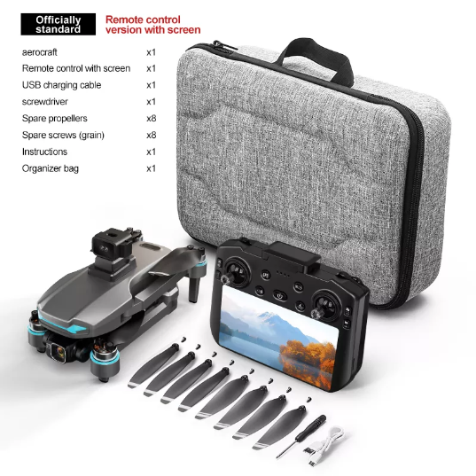 Квадрокоптер ZLL SG601 MAX 4K, GPS, 3-осевой подвес, пульт с экраном, FPV 5G Wi-Fi, обход препятствий 360°, до 800 м, до 28 мин полета + сумка - изображение 6