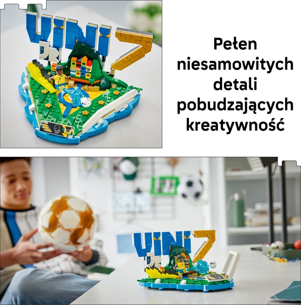 Конструктор LEGO Editions Football Вінісіус Жуніор — найкращі моменти футбольних матчів 510 деталей (43027) - Фото 4 Конструктор LEGO Editions Football Вінісіус Жуніор — найкращі моменти футбольних матчів 510 деталей (43027) - зображення 4
