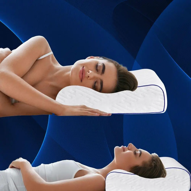 Подушка ортопедична IDEIA "NeckWave" 60х40х11, Білий 000039061 - Фото 2 Подушка ортопедична IDEIA "NeckWave" 60х40х11, Білий 000039061 - изображение 2