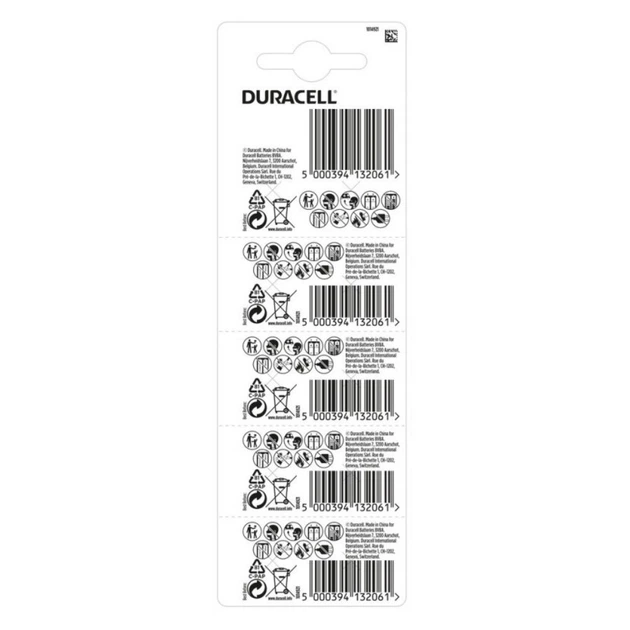 Батарейка таблетка Duracell LR44/A76 Alkaline 1.5V 150mAh 10 шт (A9720FD5D2B4) - изображение 3