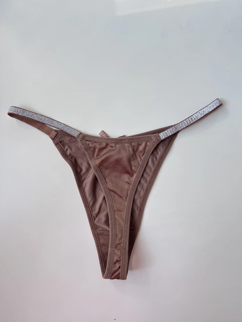 Жіночі трусики стрінги з блискучими лямками Honey Fashion Accessories S/M коричневий (2-111) - Фото 10 Жіночі трусики стрінги з блискучими лямками Honey Fashion Accessories S/M коричневий (2-111) - изображение 10