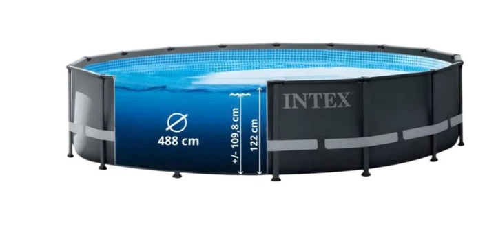 Каркасний басейн Intex 26326, пісочний насос 4500 л/год, сходи, тент, підстилка 488×122 см, 19 156 л - Фото 3 Каркасний басейн Intex 26326, пісочний насос 4500 л/год, сходи, тент, підстилка 488×122 см, 19 156 л - изображение 3