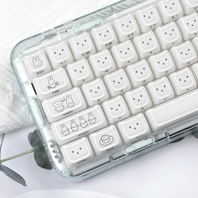 Набір кейкапів Miffy Bunny White — MOA профіль, PBT, 119 клавіш для механічної клавіатури - зображення 5
