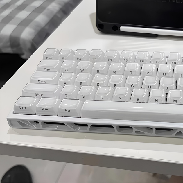 Набір кейкапів Crystal Jelly White для механічної клавіатури — 132 клавіші, ABS+PC, CBSA профіль - Фото 6 Набір кейкапів Crystal Jelly White для механічної клавіатури — 132 клавіші, ABS+PC, CBSA профіль - зображення 6