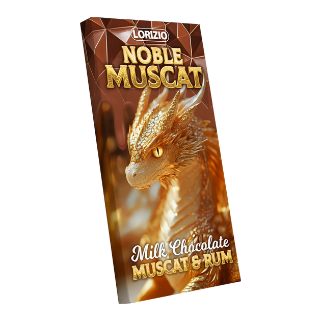 Шоколад молочный Lorizio с изюмом, мускатным орехом и ромом "NOBLE MUSCAT" 100 г - Фото 2 Шоколад молочный Lorizio с изюмом, мускатным орехом и ромом "NOBLE MUSCAT" 100 г - изображение 2