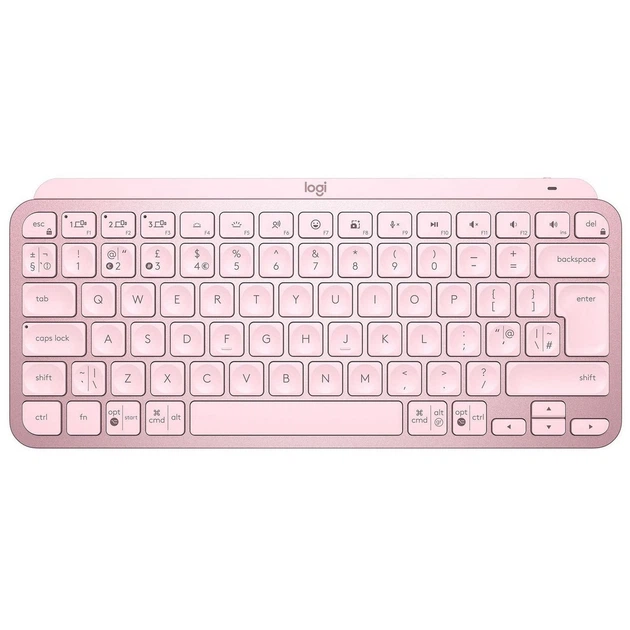 Клавіатура бездротова Logitech MX Keys Mini Wireless Illuminated UA Rose (920-010500) Рожевий 24538 - зображення 8
