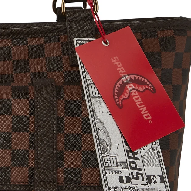 Torebka shopper damska duża Sprayground Spec Ops Pixel Emboss 910T7455NSZ Brązowa (800070340842) - obraz 7