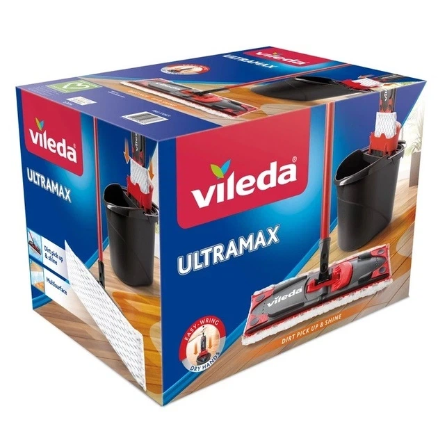 Набор для уборки Vileda UltraMax 2in1 Microfibre 155737 – швабра + ведро с отжимом, микрофибра, универсальный для полов - изображение 12