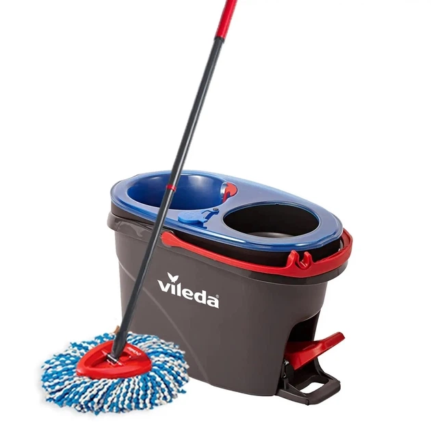 Набір для прибирання Vileda H2prO Spin Mop & Bucket System 178332 – швабра + відро з двокамерною технологією, розподіл чистої та брудної води - Фото 6 Набір для прибирання Vileda H2prO Spin Mop & Bucket System 178332 – швабра + відро з двокамерною технологією, розподіл чистої та брудної води - зображення 6