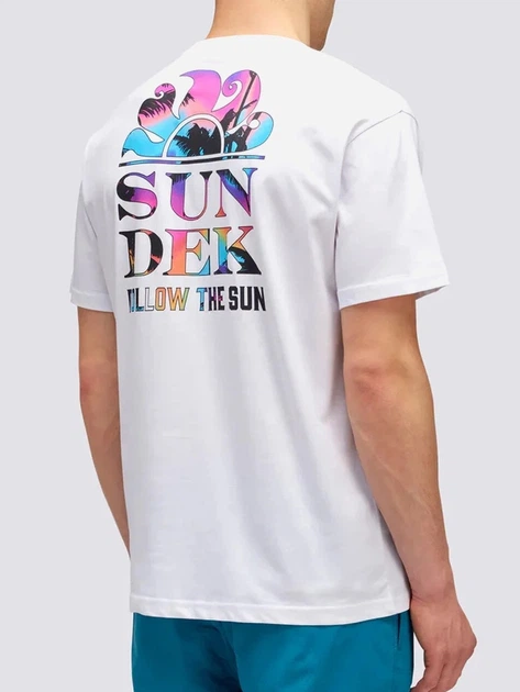 Футболка чоловіча бавовняна довга Sundek M618TEJ789P 00600 XL Біла (800070324665) - зображення 2