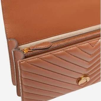 Torebka crossbody damska ze skóry naturalnej Pinko Love One 100941A0GK L17Q Brązowa (800070357039) - obraz 3