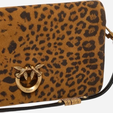 Torebka crossbody damska ze skóry naturalnej mała Pinko Click Soft Horizontal Mini 106023A32A M35Q Brązowa (800070357037) - obraz 3