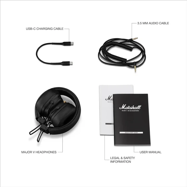 Навушники Marshall Major V 5 Blsck - изображение 5
