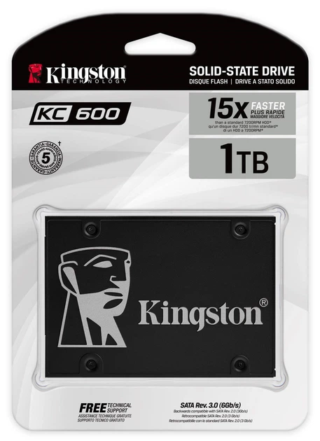 Накопичувач SSD 1TB Kingston KC600 2.5" SATAIII 3D TLC (SKC600/1024G) 37837 - изображение 12