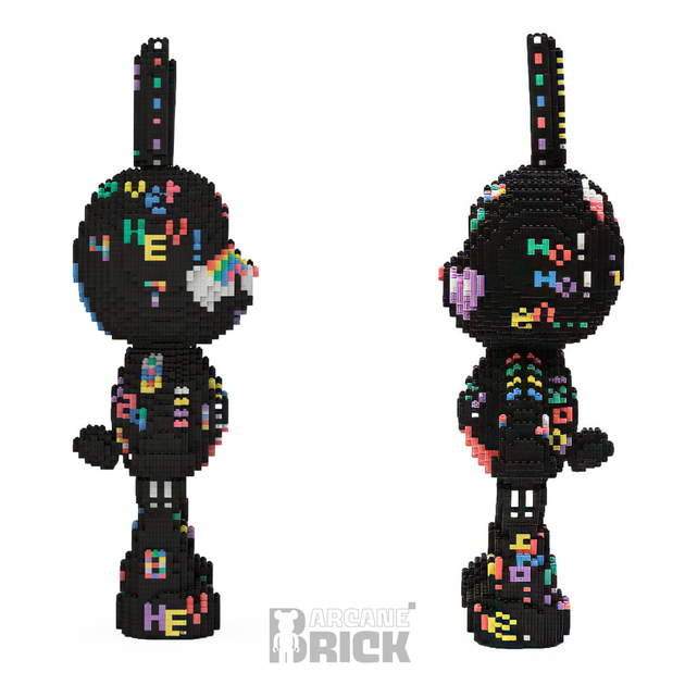 3D конструктор "Graffiti Rabbit" сборный блочный 3д заяц Magic Blocks для взрослых и детей коллекционная фигурка bearbrick - изображение 2